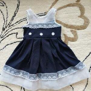 Iris & Ivy Floral Special Occasion /Party Dress 5Y --Dark Blue